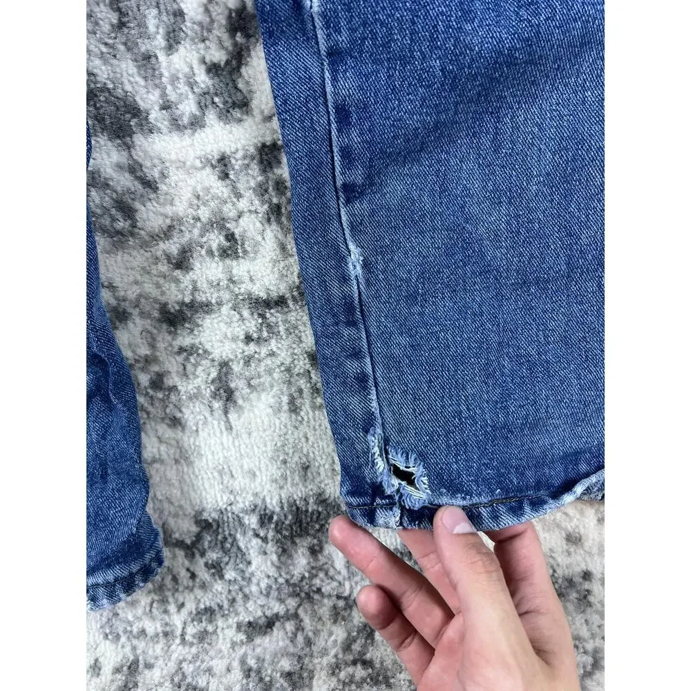 Vintage Wrangler Jeans Mens 34x34 Blue Medium Wash Western Cowboy Work Grunge